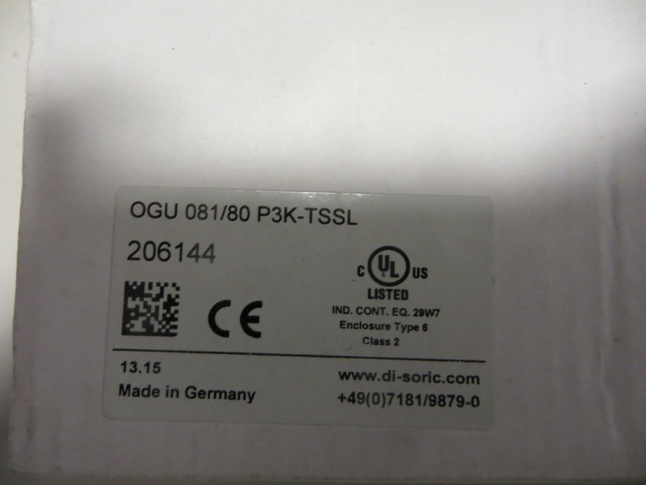 Di- Soric OGU 081/80 P3K-TSSL "Fork light barrier"