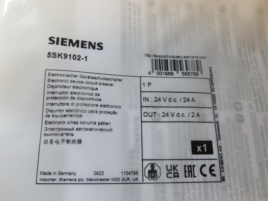 Siemens 5SK9102-1 "Circuit breaker"