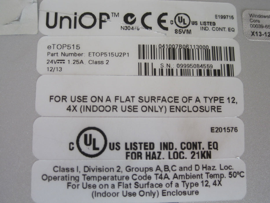 UniOp eTOP515 U2P1 "Touchscreen panel"