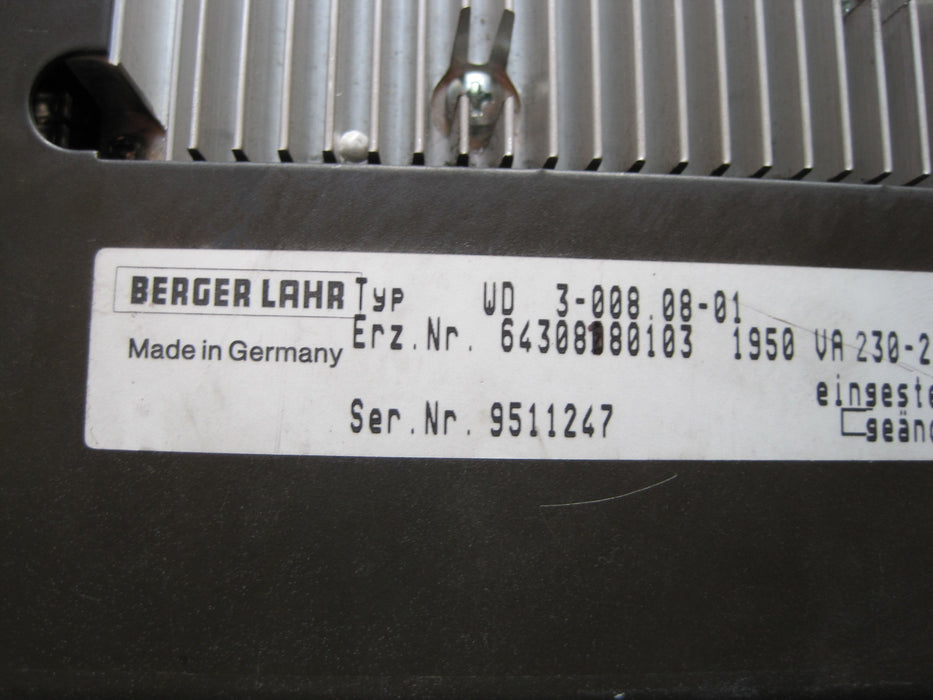 Berger Lahr WD3-008 18-01 „Fahrer“