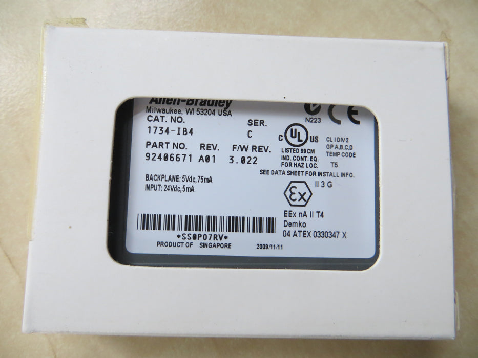Allen Bradley 1734-IB4 "POINT I/O"