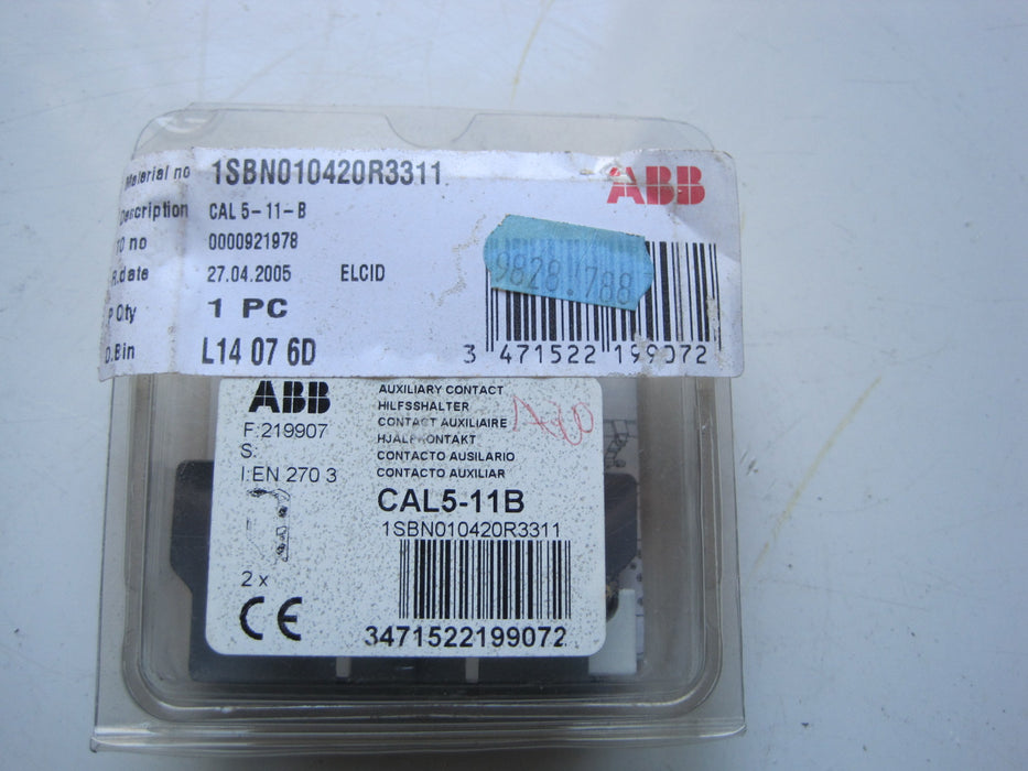 ABB CAL5 11-B "Auxiliary Contactor"