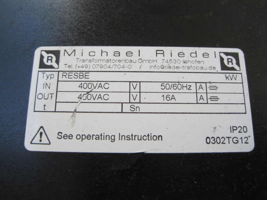 Michael Riedel RESBE  "Current Limiter"