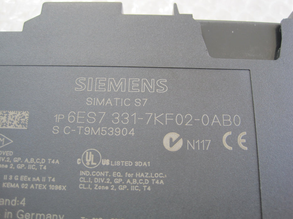 Siemens  6ES7 331-7KF02-0AB0  "Analog Input Module"