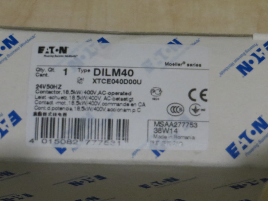 Eaton DILM40 / XTCE040D00U  "Contactor"