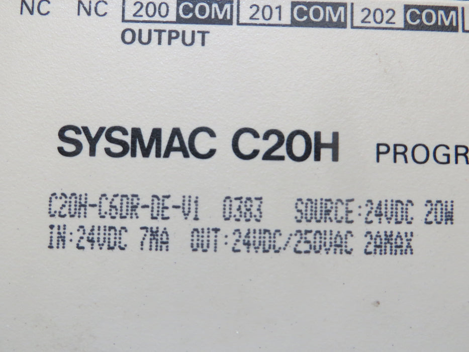 Omron C20H-C6DR-DE-V1 "Programmable controller"
