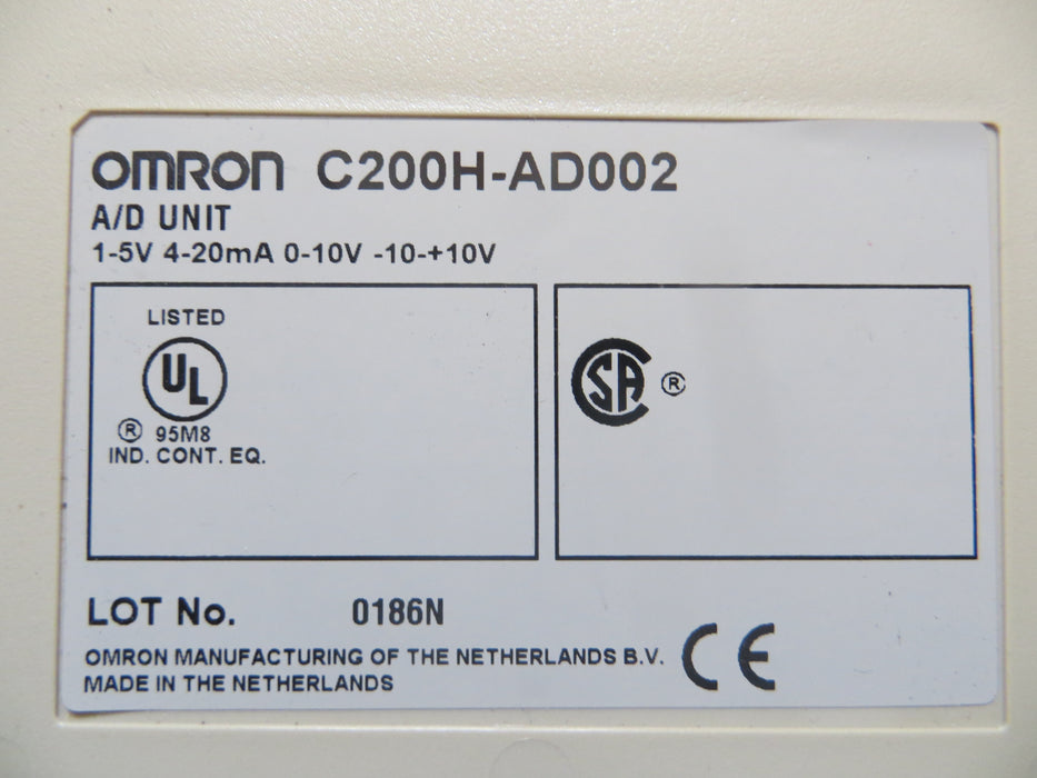 Omron C200H-AD002 "PLC a/d unit"