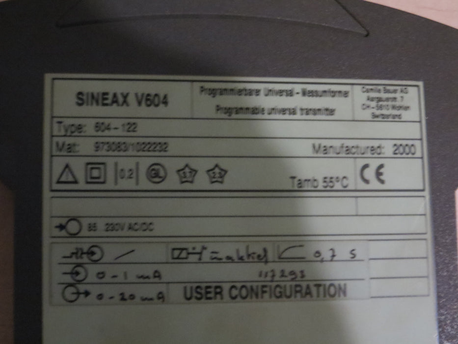 Camille Bauer Sineax VS46 "zender"