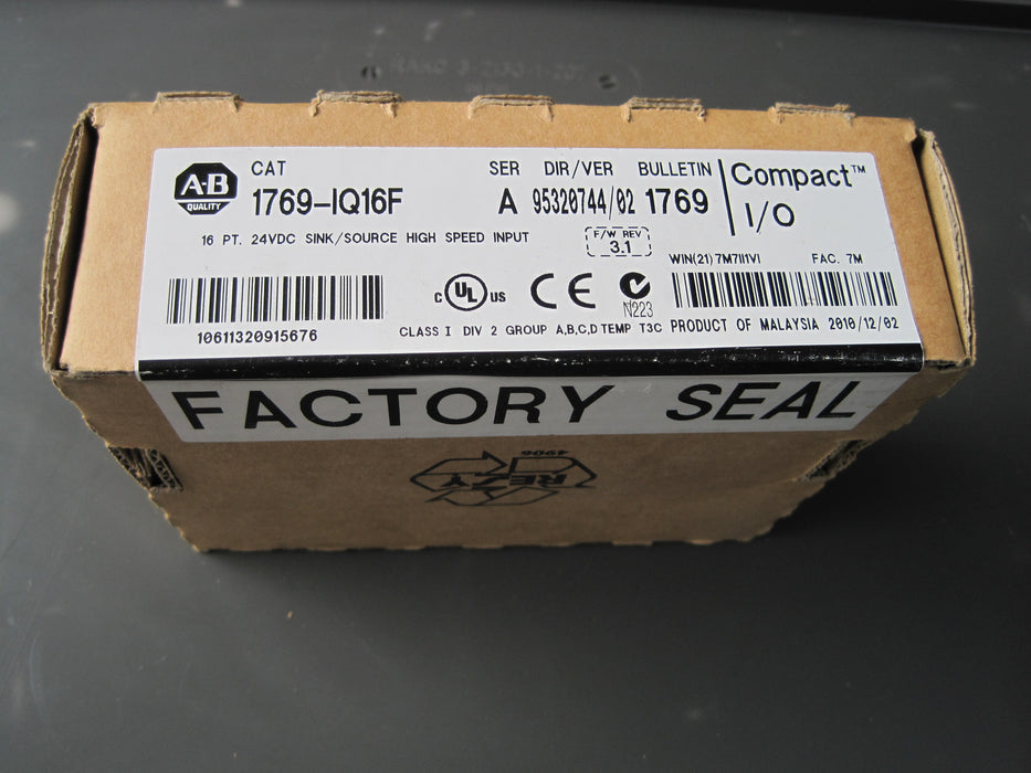 Allen Bradley 1769-IQ16F "Sinking/Sourcin"
