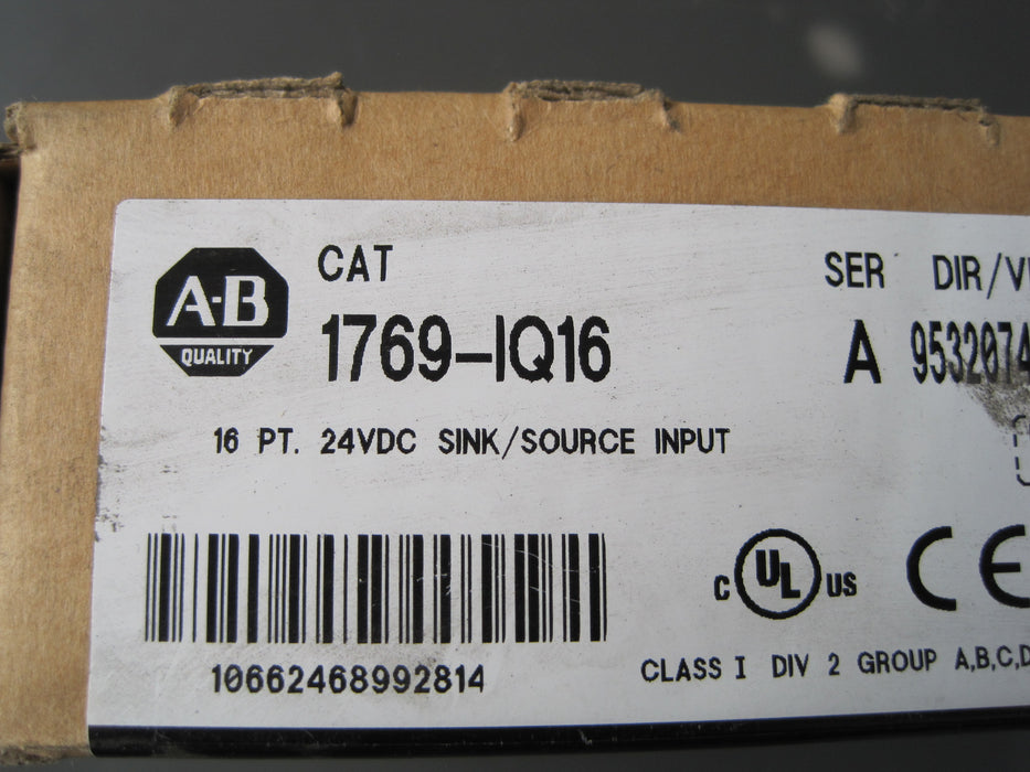 Allen Bradley 1769-IQ16  "Input Module"
