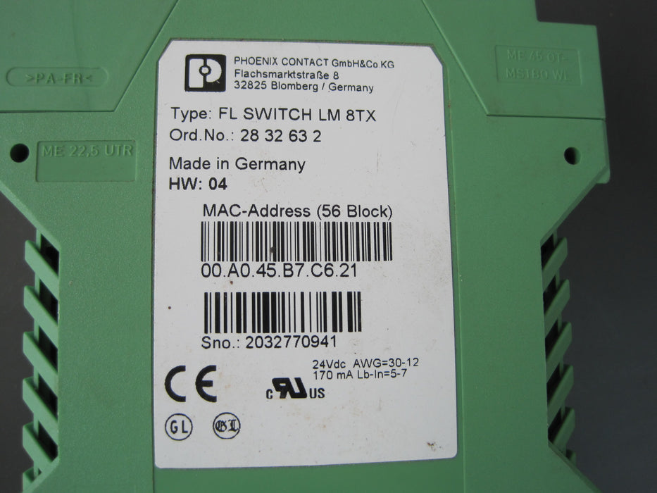 Phoenix Contact FL Switch LM 8TX  "Ethernet Swich"