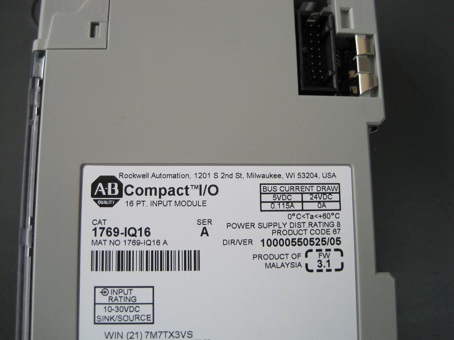 Allen Bradley 1769-IQ16  "Input Module"