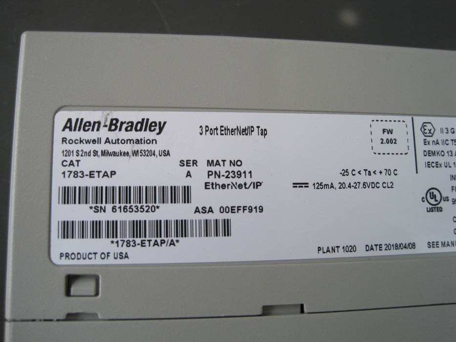 Allen Bradley 1783-ETAP "Ethernet Module"