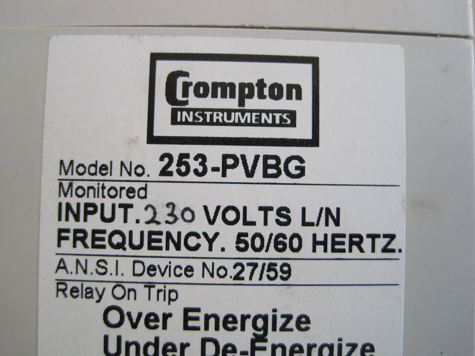 Crompton Instruments 252-PVBG  "Protector Relay"