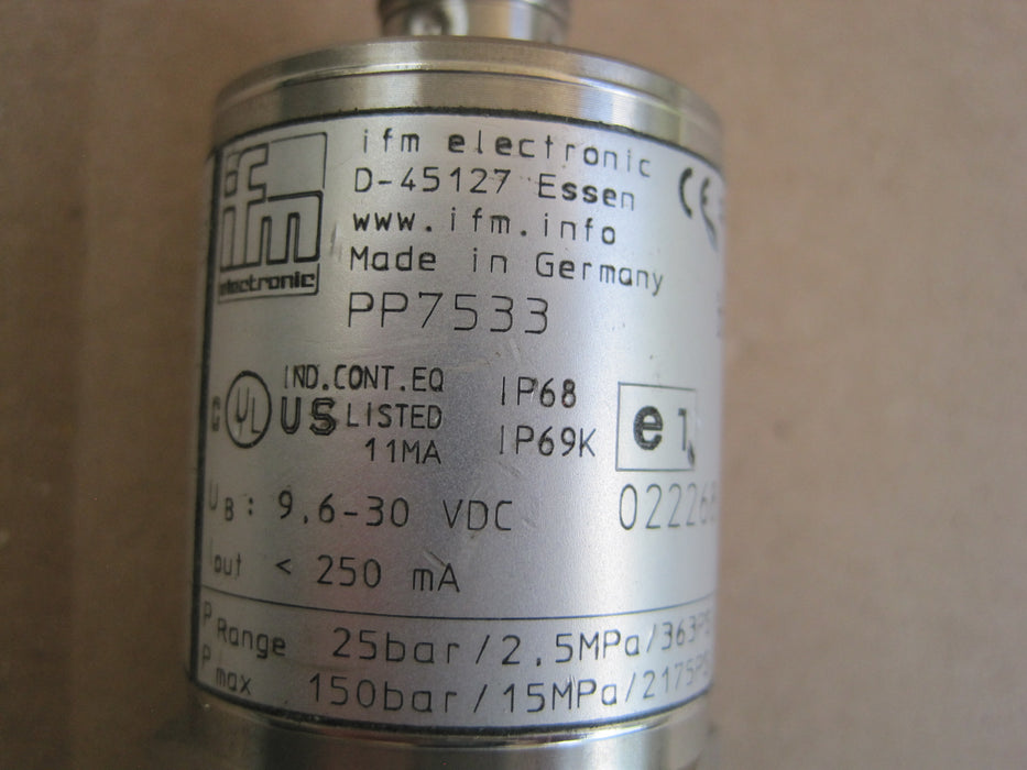 IFM Electronic PP7533  "Pressure Transmitter"