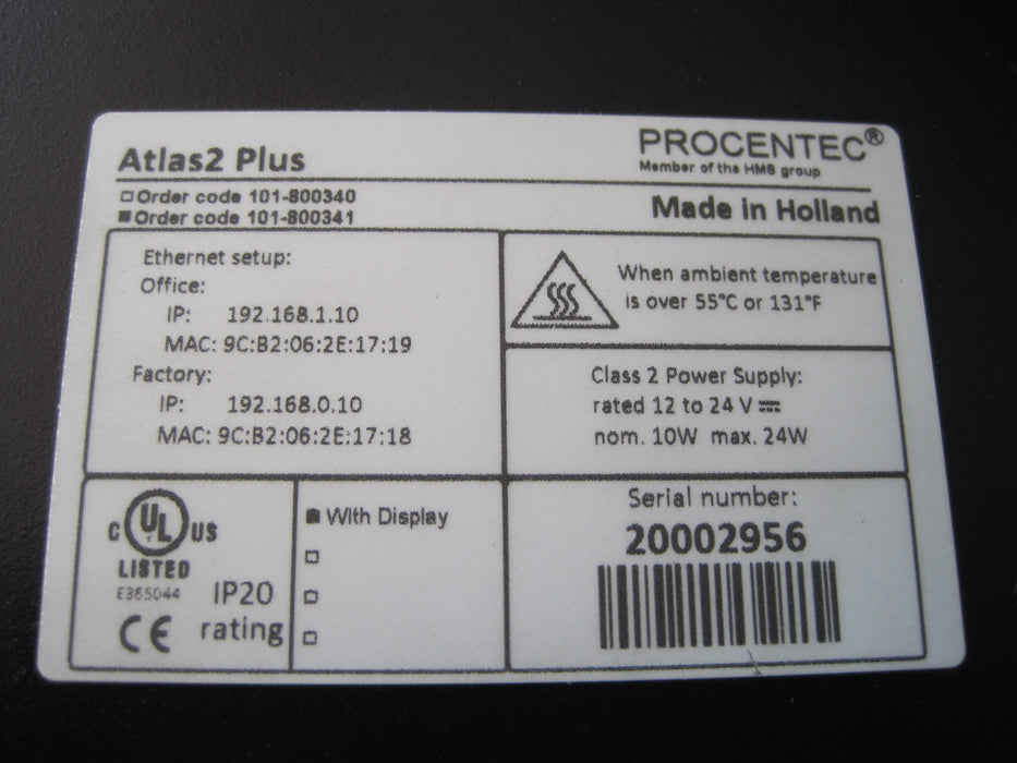 Anybus / Procentec Atlas 2 Plus  "Network Monitor"