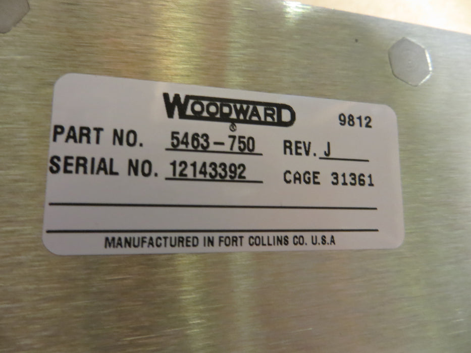 Woodward 5463-750 Rev. J   "PLC CPU Connection  Module"