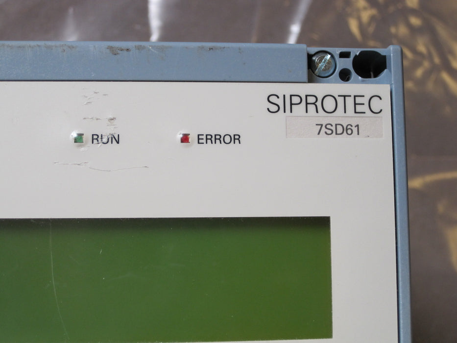 Used, Siemens 7SD6105-2BB09-0BA0/EE  "Protection Relay "