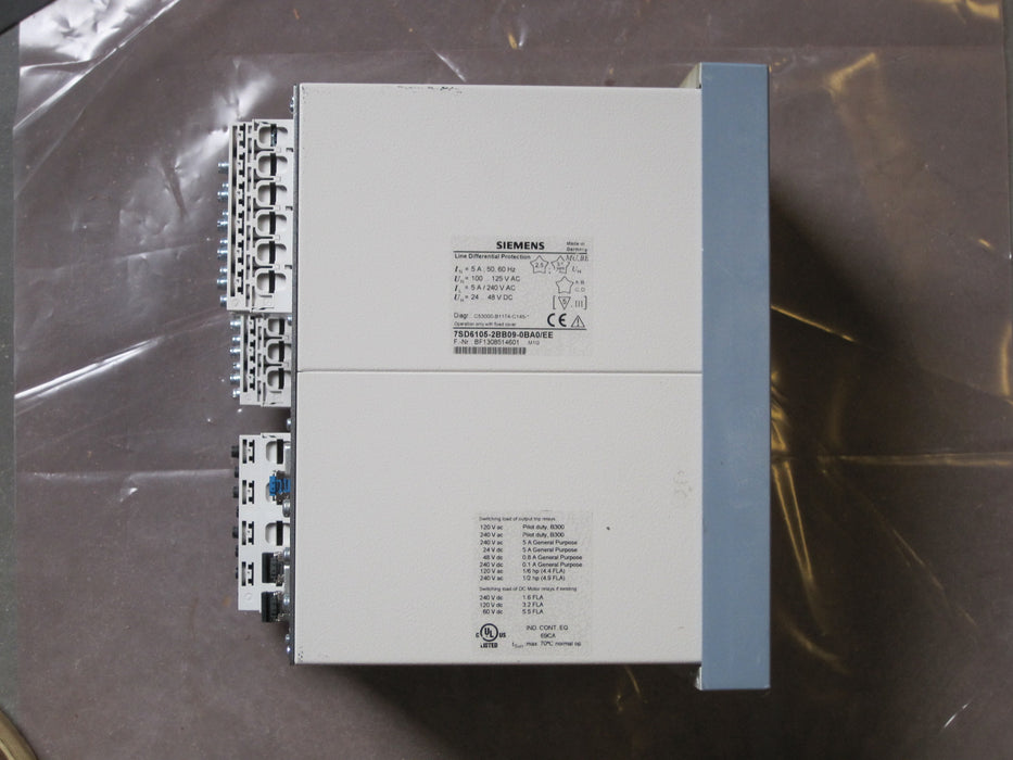Used, Siemens 7SD6105-2BB09-0BA0/EE  "Protection Relay "