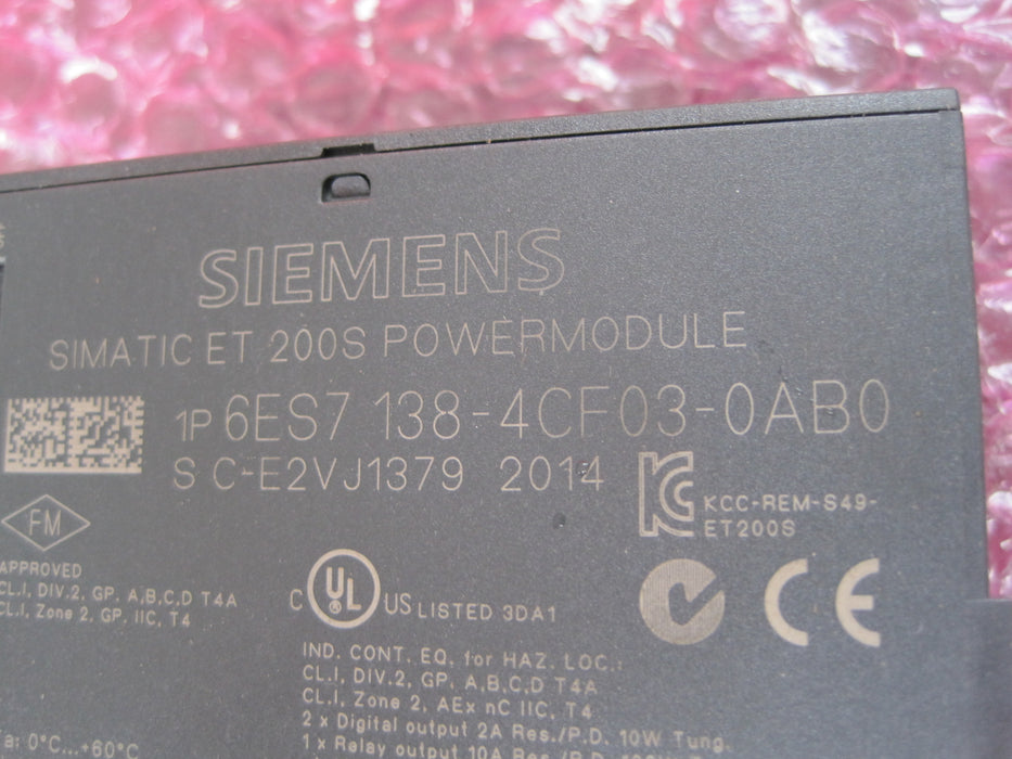 Siemens 6ES7 138-4CF03-0AB0  "Power module"