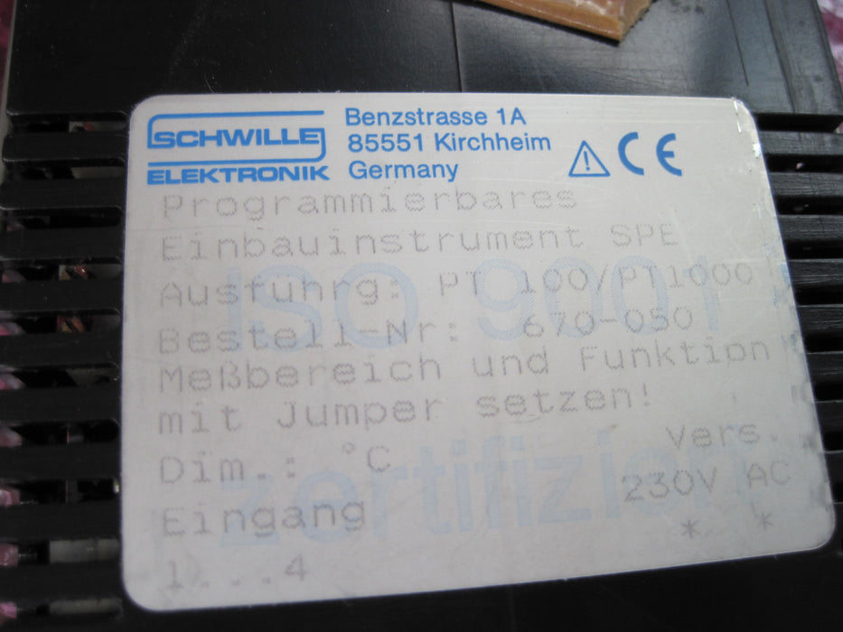 Schwille Elektronik PT 100/PT1000  "Temperature Indicator"