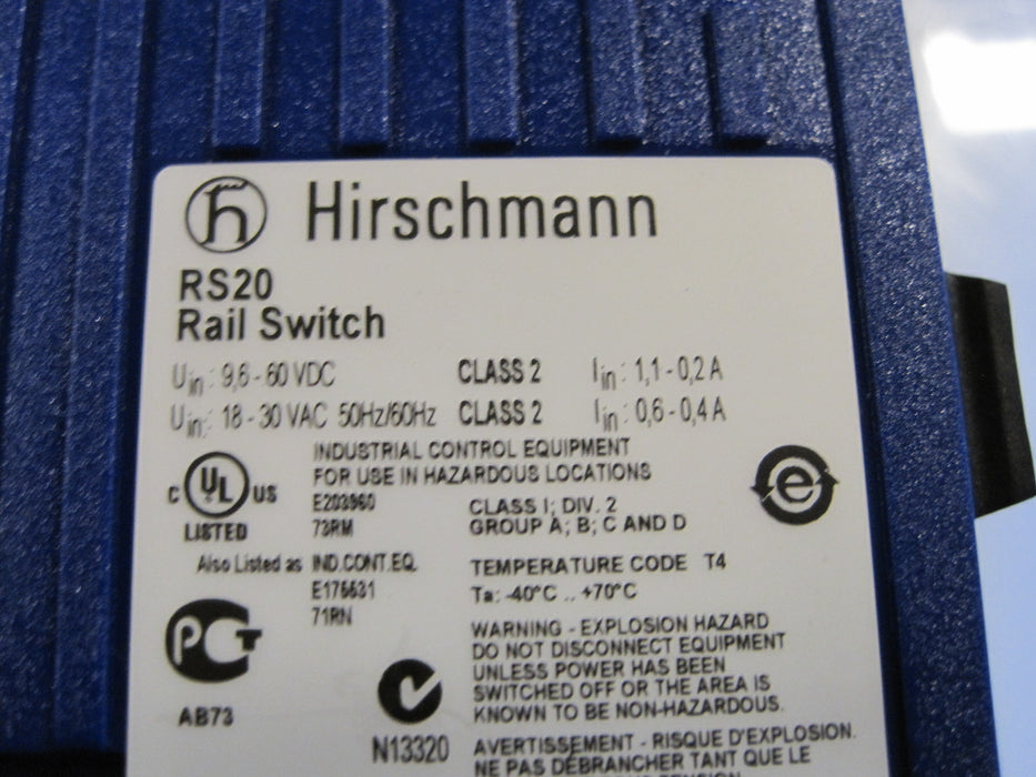 Hirschmann RS20 1600M2T1…  "Ethernet switch"
