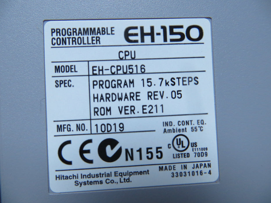 Hitachi EH-XD16 "PLC DC-ingang"