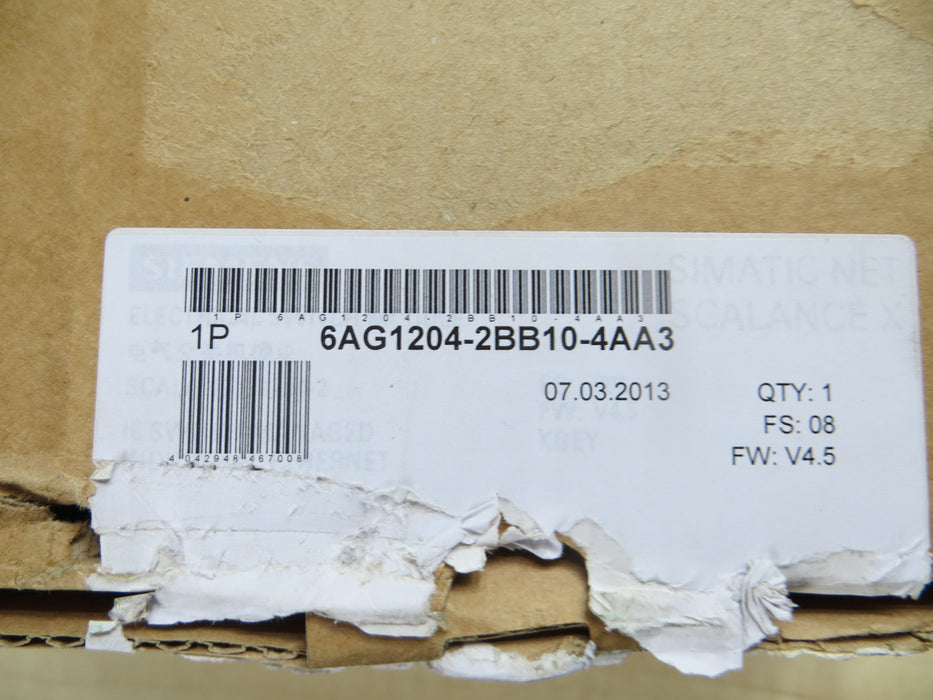 Siemens 6AG1204-2BB10-4AA3 " Never used Net scalance"