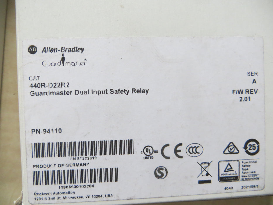 Allen Bradley 440R-D22R2 "Safety Relay"