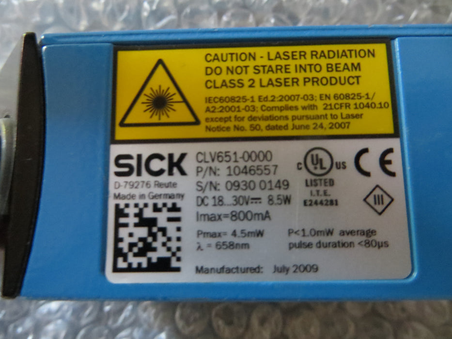 Sick CLV651-0000 "Barcode scanner"