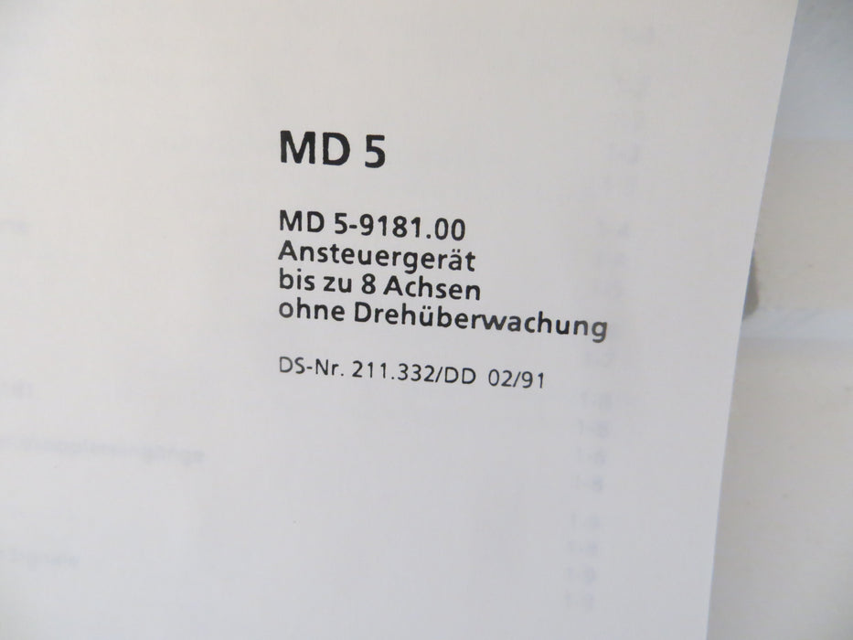 Berger Lahr  MD 5-9 " CNC Drivers 8x D450.01 "