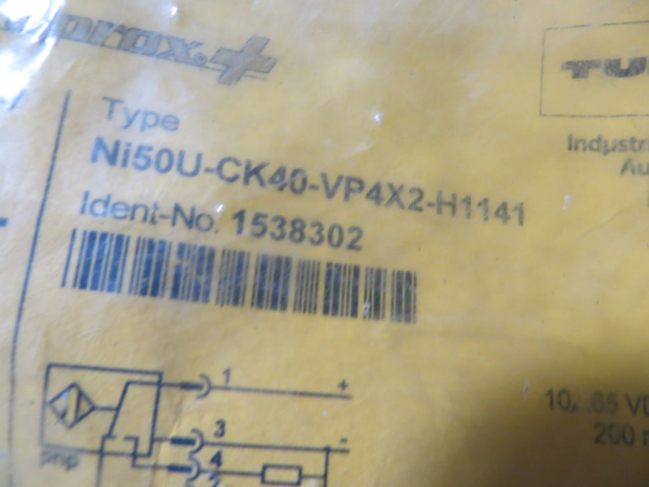 Turck Ni50U-CK40-VP4X2-H1141 "Sensor"