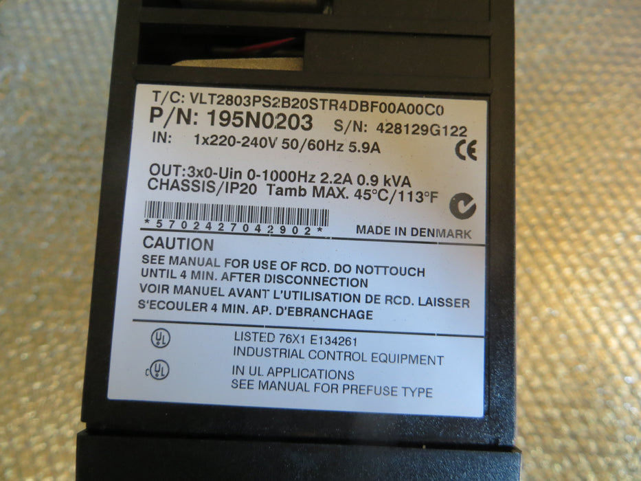 Danfoss VLT2803PS2B20STR4DBF00A00C0 "Inverter"