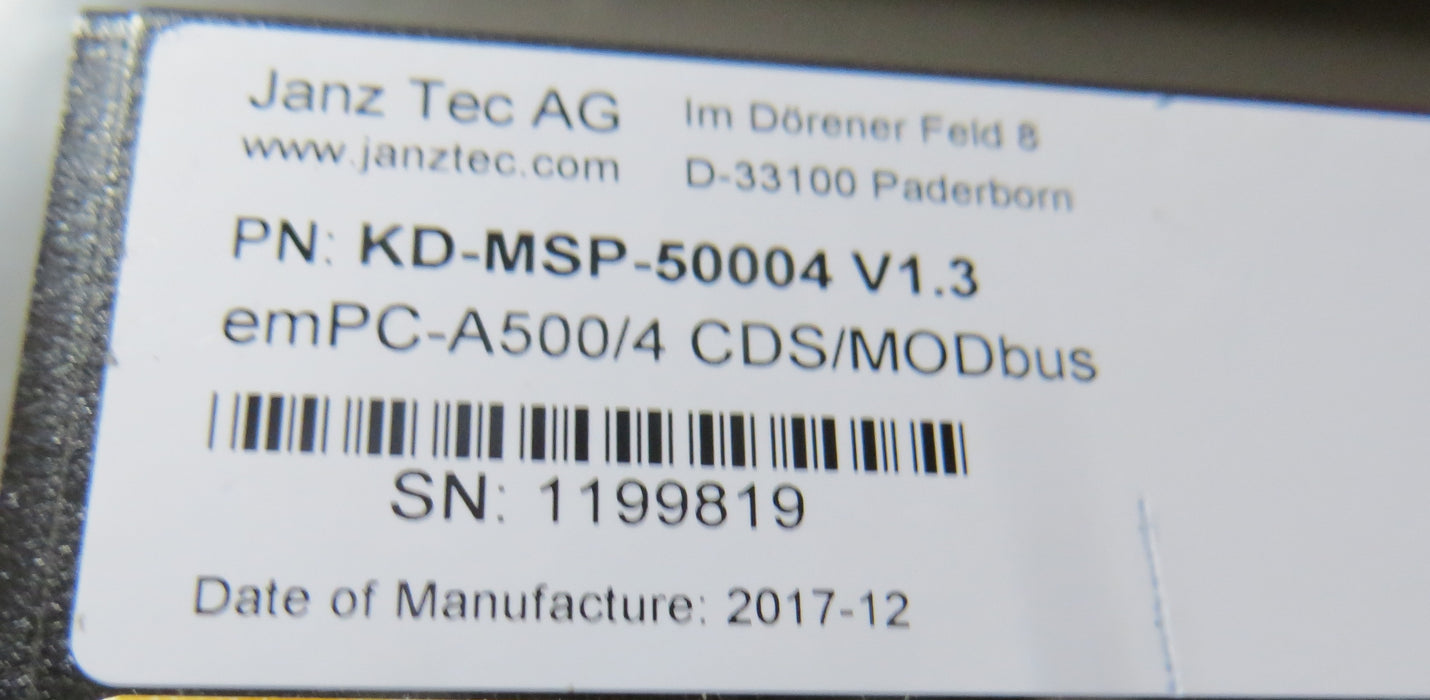 Janz Tec AG KD-MSP-50004-V1.3  "Embedded Pc"