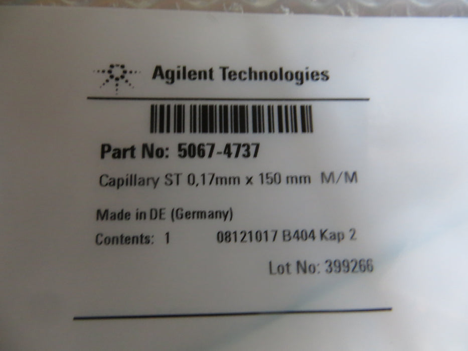 Agilent Technologies C-CHKME10 "Materiaalemissienorm"
