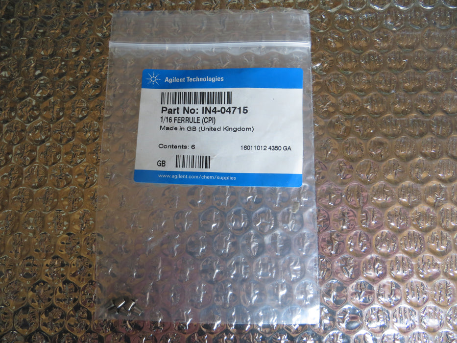 Agilent Technologies C-CHKME10 "Materiaalemissienorm"