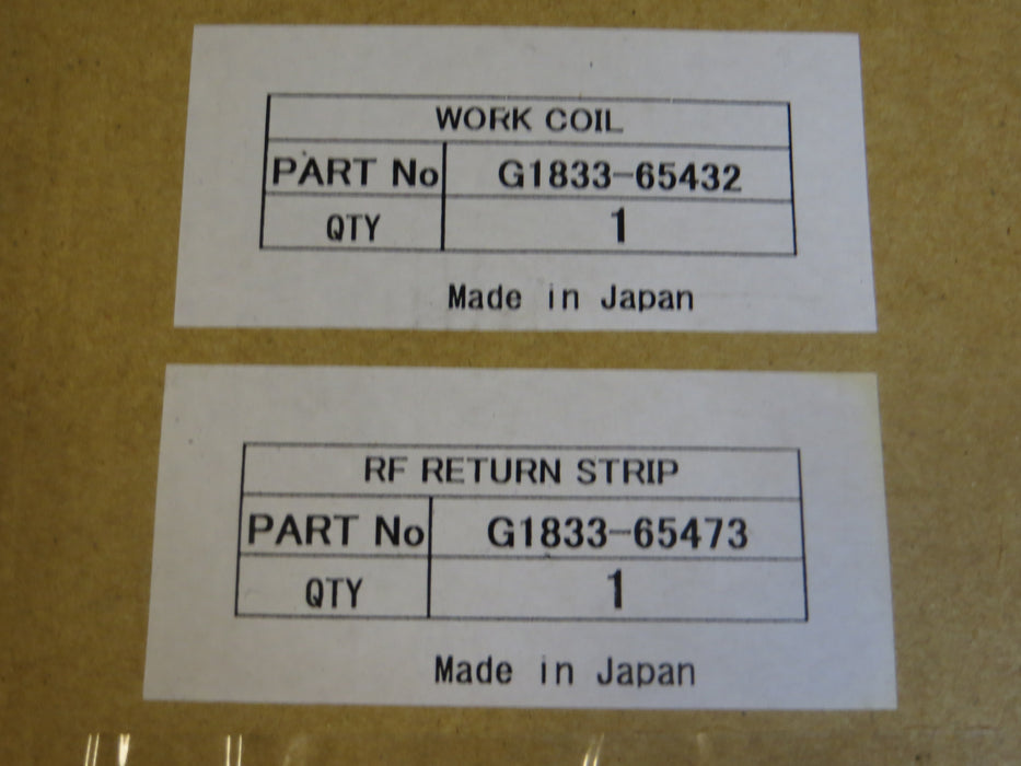 Agilent Technologies G1833-65432  &  G1833-65473 "Work coil & Return strip"