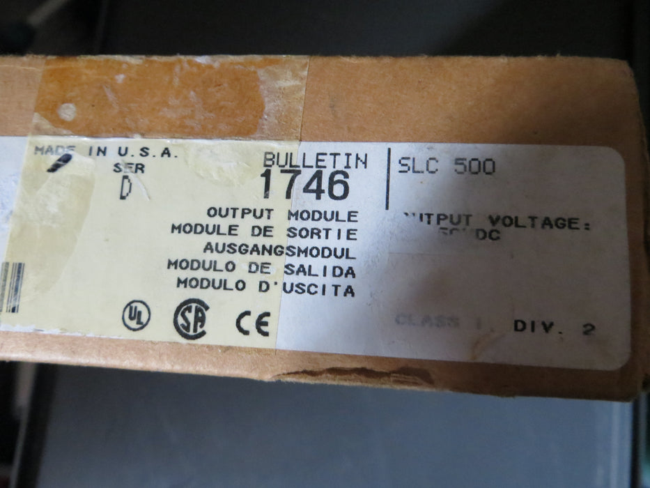 Allen Bradley 1746-0B16 "Output module"
