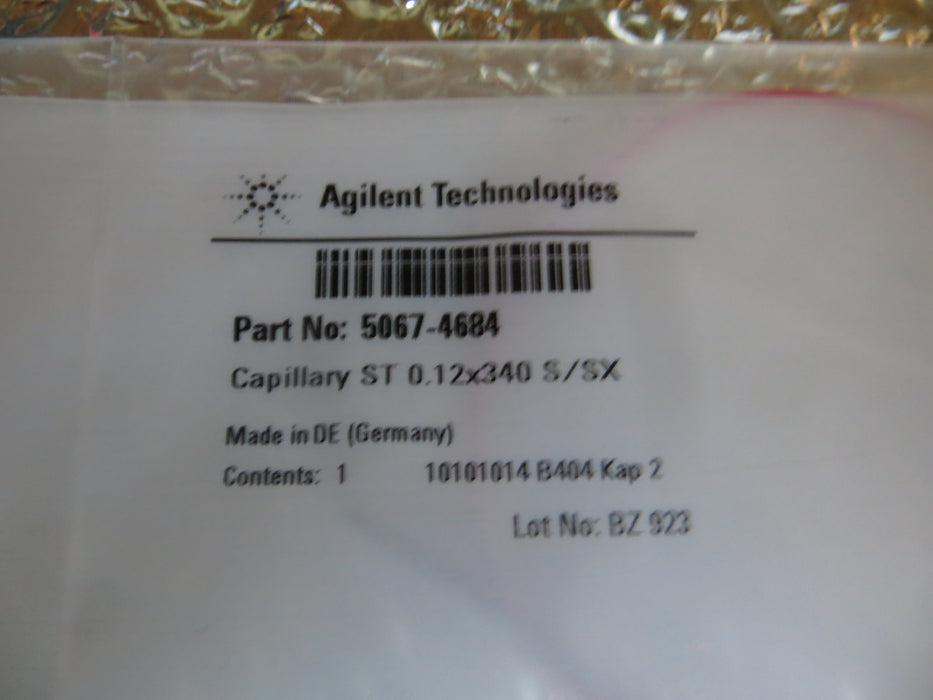 Agilent Technologies C-CHKME10 "Materiaalemissienorm"