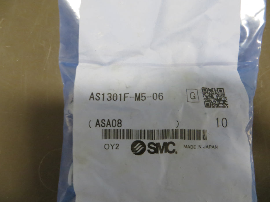 SMC AS1301F-M5-06  (10 Pcs.) "Touch Fitting"