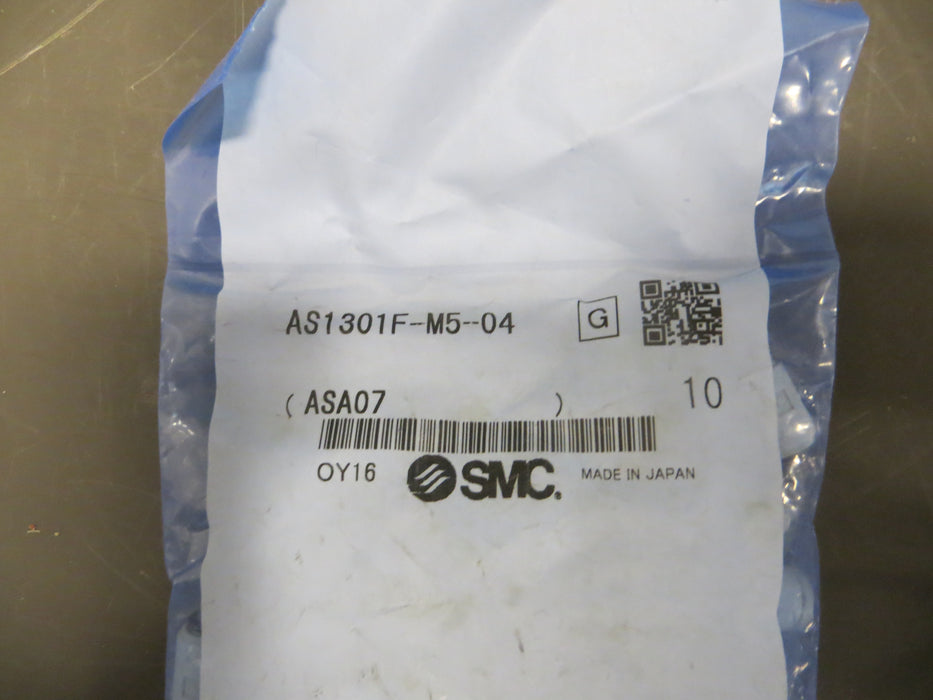 SMC AS1301F-M5-04  (10 Pcs.) "Touch Fitting"