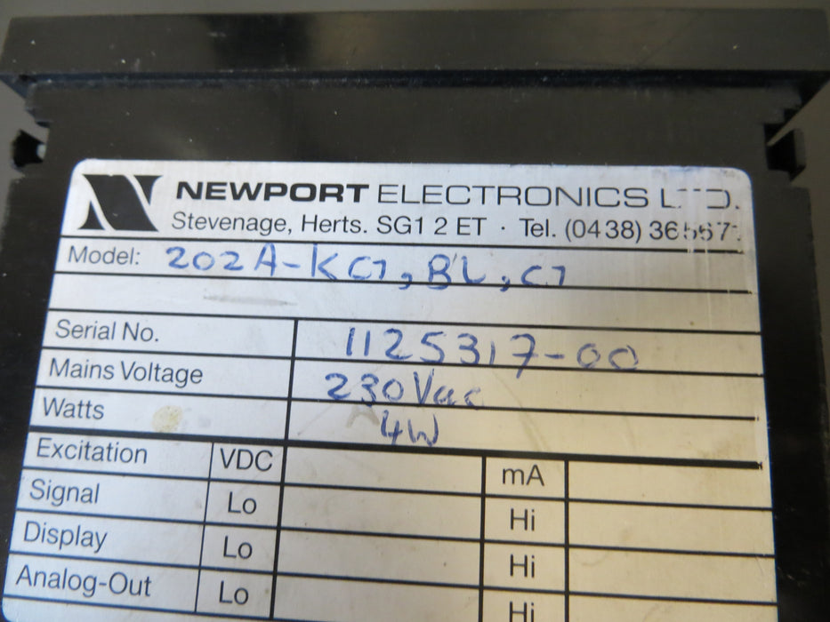 Newport 202A-KC1,BL,C1  "Panel Meter"