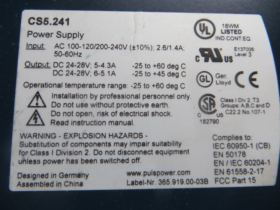PULS  CS5.241 "Power Supply"