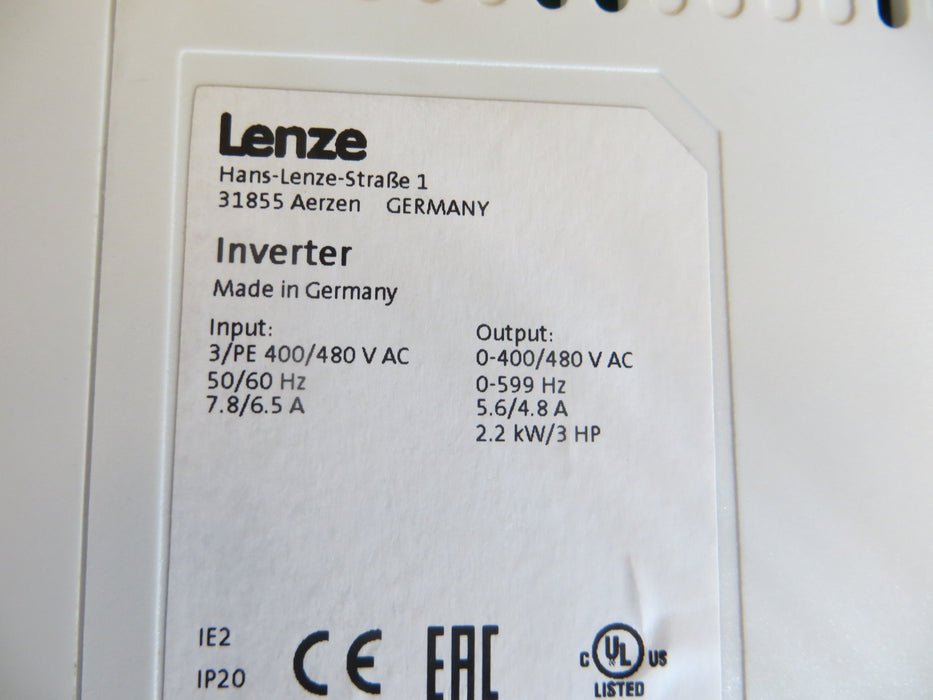 Lenze  i550 Contol unit  CAN open - 2,2 Kw/3HP  "Inverter"