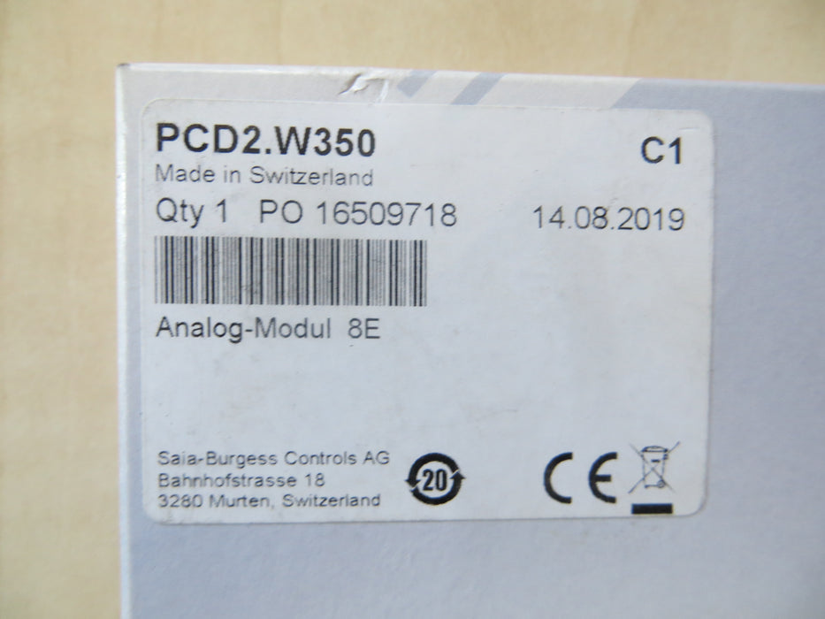 SAIA PCD2.W350  "Analog Input Module"