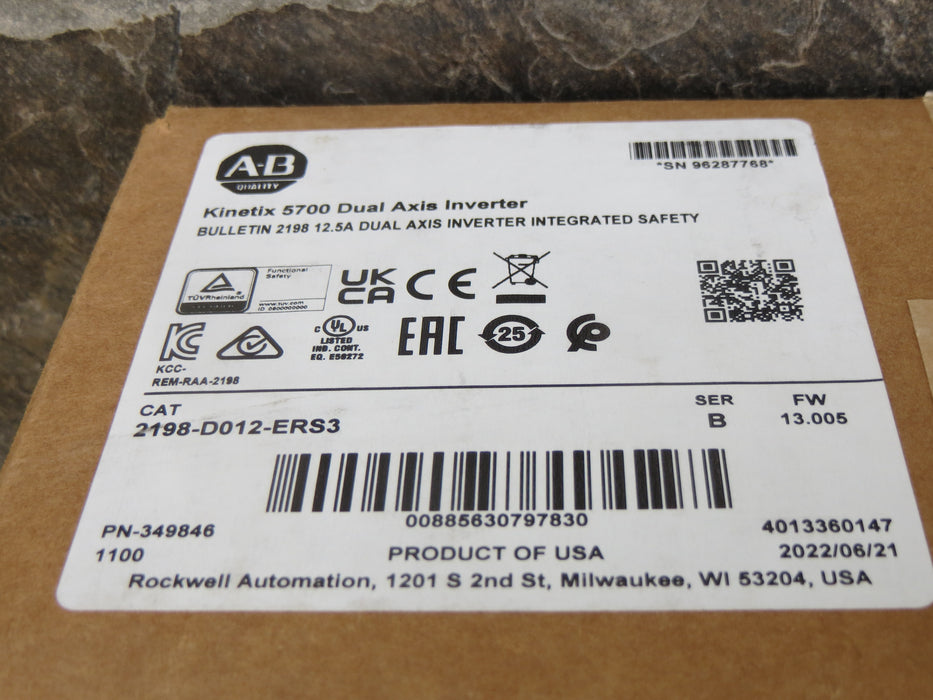 Allen Bradley 2198-D012-ERS3 "Dual Axis Inveter"