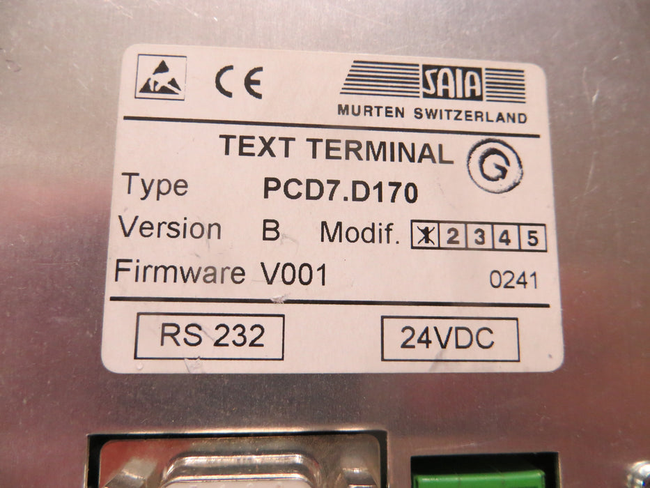 SAIA PCD7.D170 "Operator Interface"